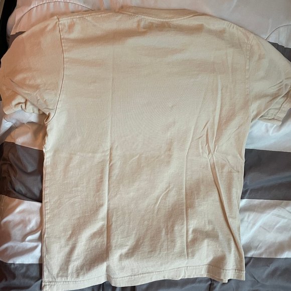 UNIQLO Pokemon James Jarvis "We Are Friends Forever" Medium Beige Shirt RARE - Picture 4 of 4